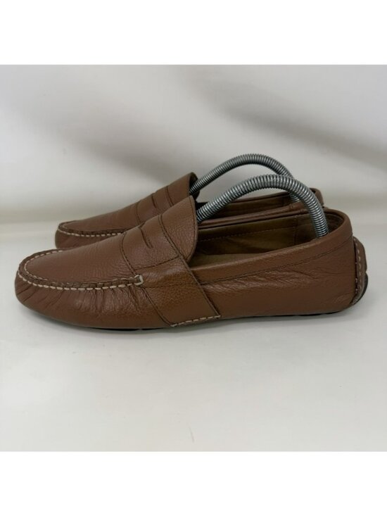 Polo Ralph Lauren Tre Leather Driver Loafers Brown Men\'s Size 8 D main image 6